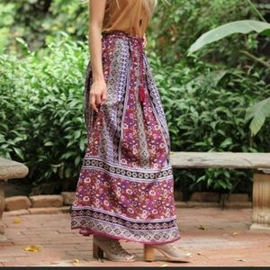 Boho Maxi Skirt Size Large